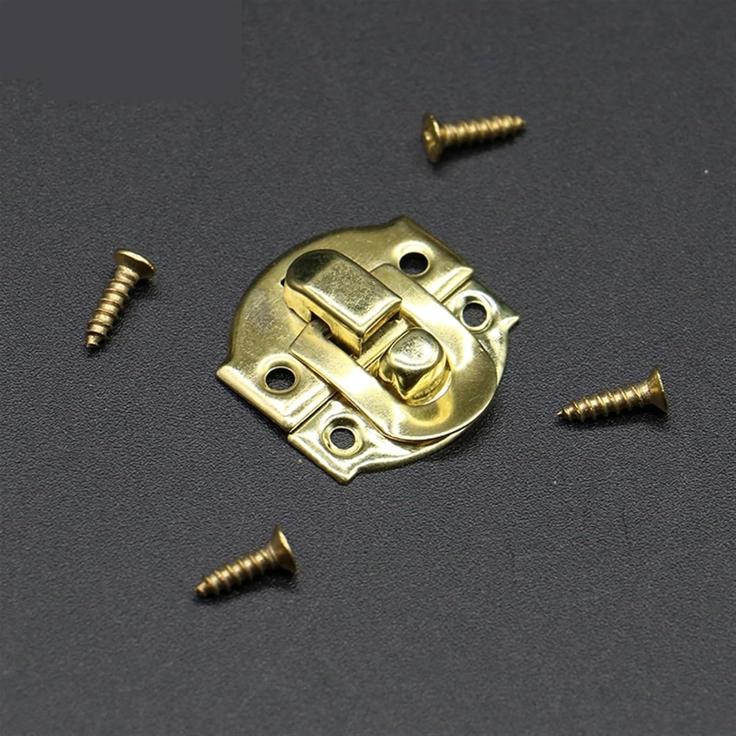 Antique Lock Wooden Jewelry Box Decorative Padlock 21x20mm Metal Hasps Latch with Screw Vintage Furniture Hardware 5Pcs(Big Bronze)