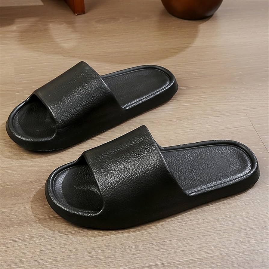Amazon.com: Yinj1835hh Slippers Faux Leather Texture Bathroom