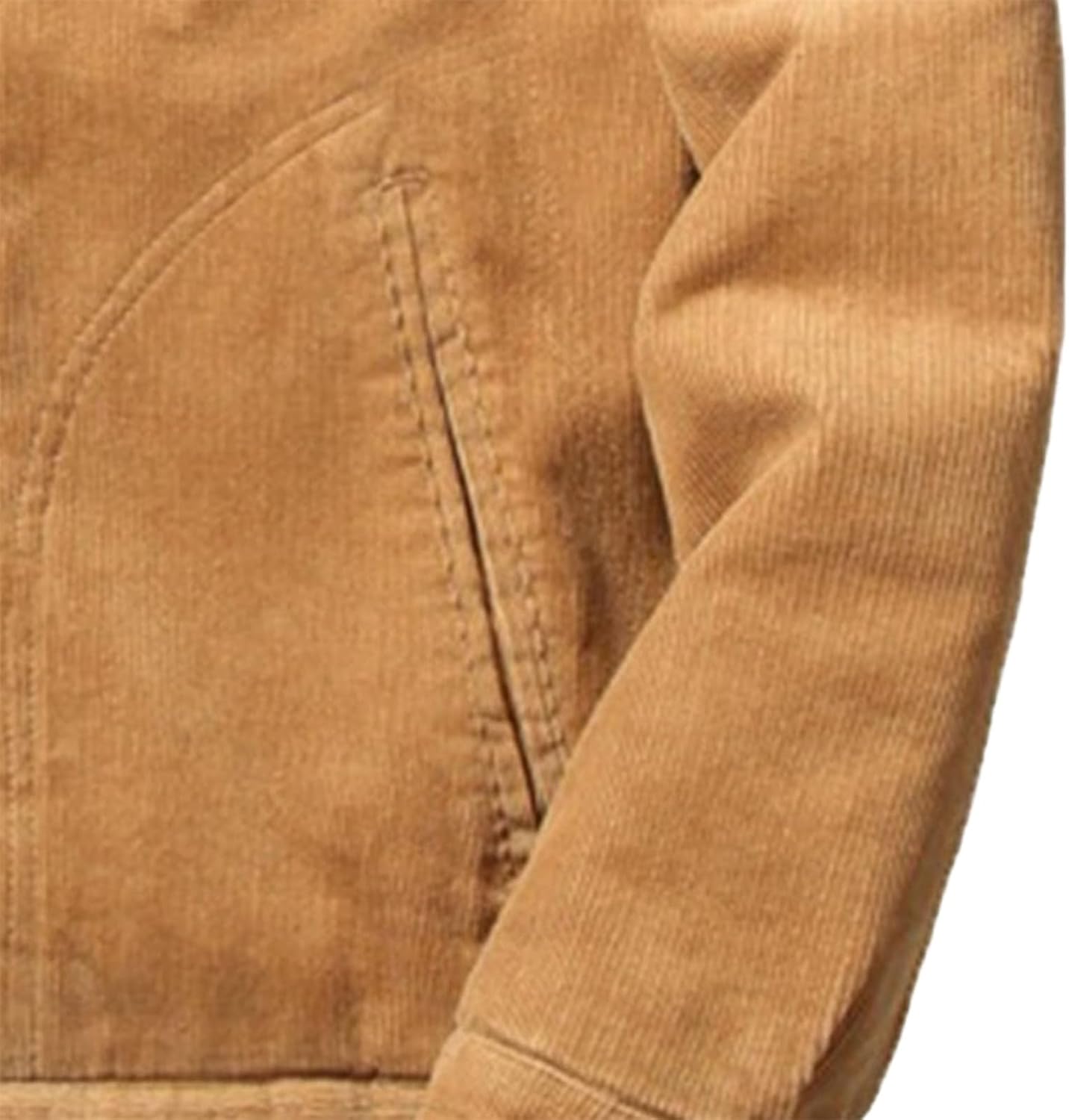 Men's Corduroy Shirt Jacket Stylish Casual Fur Collar Shacket Fashion Button Up Cotton-Padded Jacket Warm Winter Coat