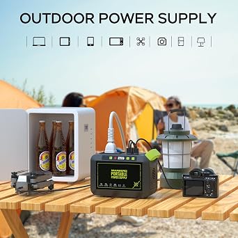 MARBERO Portable Power Station 88Wh, 120W Surge, Solar Generator 24,000mAh | Power Bank with AC Outlet 110V Portable Generator, 8 Output Ports for Camping Home Backup Outdoor Emergency Hunting Fishing