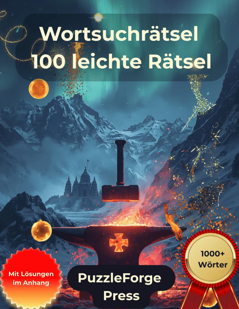 Wortsuchrätsel - 100 leichte Rätsel: Großdruck für Erwachsene und Senioren | Großformat | 1 Rätsel pro Seite | Mit Lösungen im Buch | Über 1000 Wörter ... & entspannte Rätsel zum Gehirntraining)