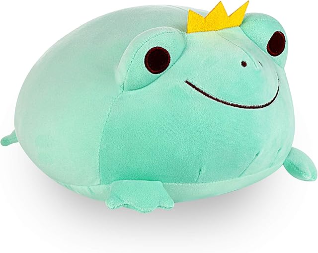 JUNERAIN Super Soft Frog Plush Stuffed Animal, Cute Frog Squishy Hugging Pillow, Adorable Frog Plushie Toy Gift for Kids Toddlers Children Girls Boys Baby, Cuddly Plush Frog Decoration, 35cm