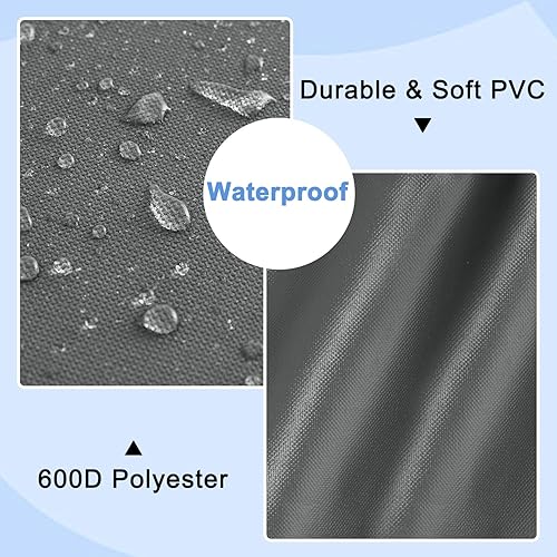 Miniatura 88 de ABCCANOPY Funda universal para mesa auxiliar de patio, para exteriores, pequeña cubierta impermeable y a prueba de polvo, marrón beige, 42 x 24 x 18