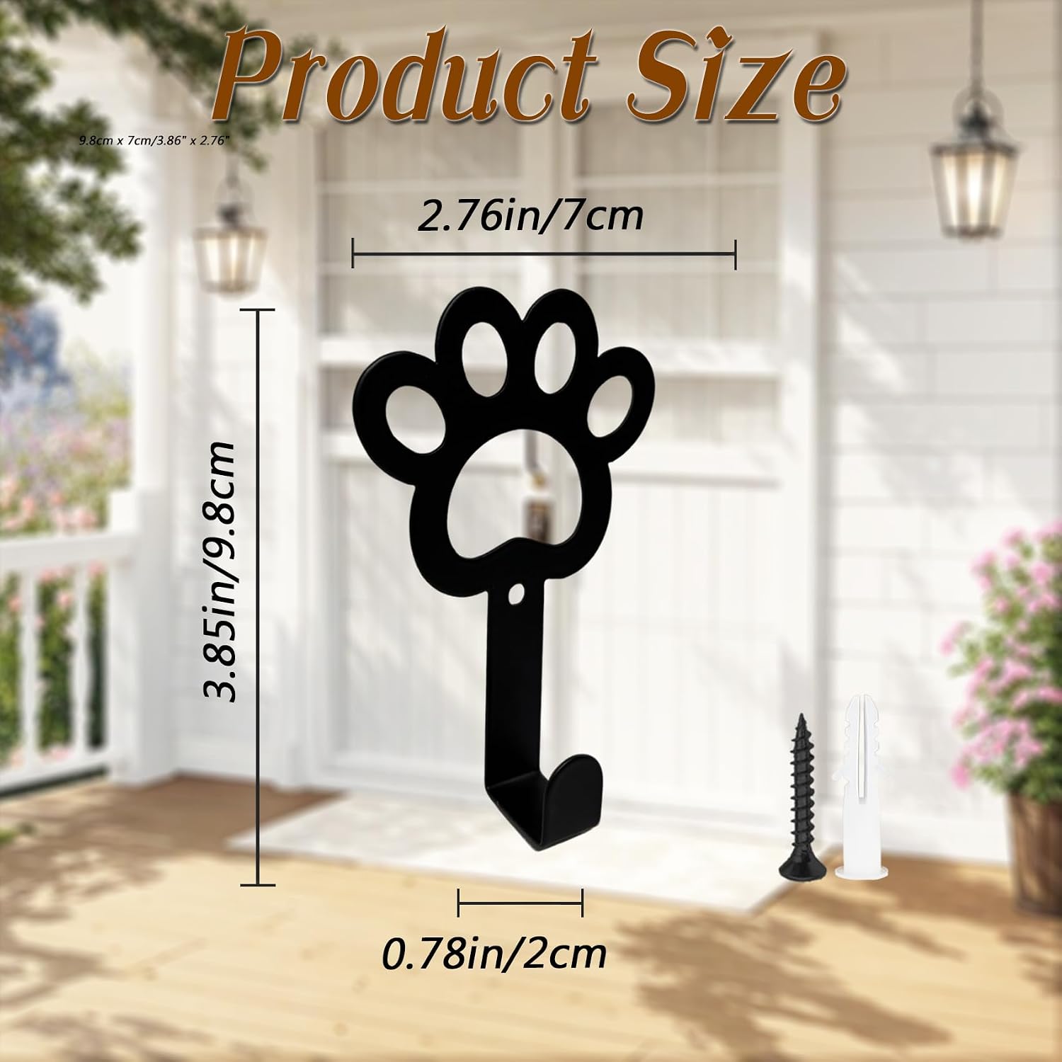 4Pcs Dog Hooks for Wall, Cute Paw Key Hook Wall Mount, Organizer Hook, Pet Hook, Great Gift for Dog Lovers, for Entryway Hallway Kitche Office Bedroom, Living Room