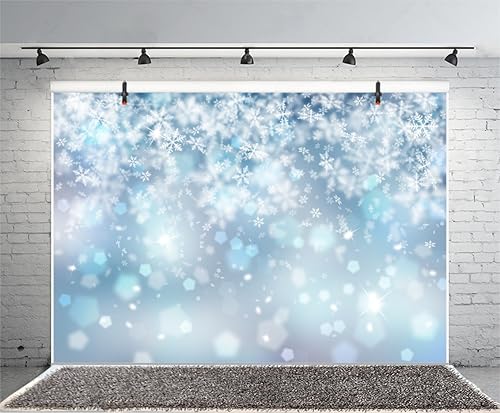 Miniatura 4 de Fondos de retrato de copo de nieve que cae de 7 x 5 pies para fotografía de invierno, copos de nieve, sesión de fotos, para recién nacidos, bebés,