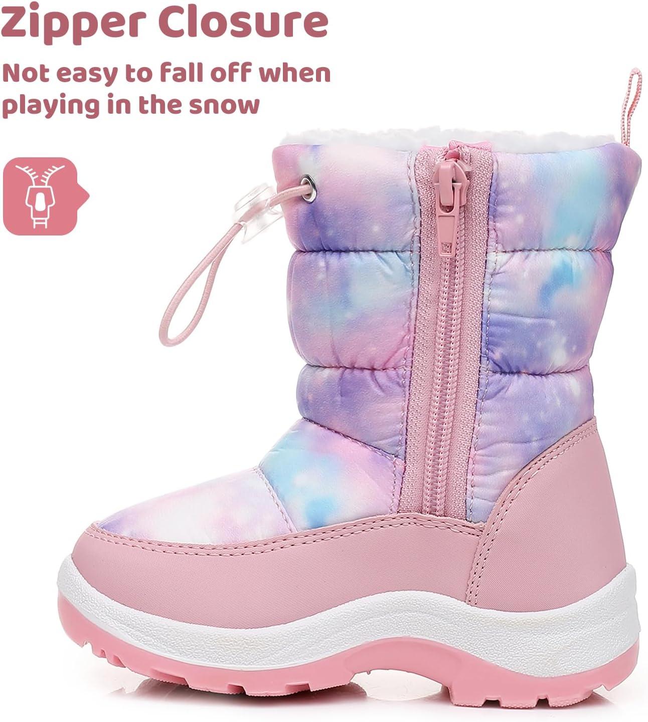 Apakowa Kid's Boys Girls Winter Snow Boots (Toddler/Little Kid)