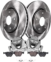 Vista 21 de Detroit Axle - Kit de freno delantero para Toyota Prius C 2007-2018 Yaris 2013 Scion iQ 2012-2019, rotores de freno de disco y pastillas de freno