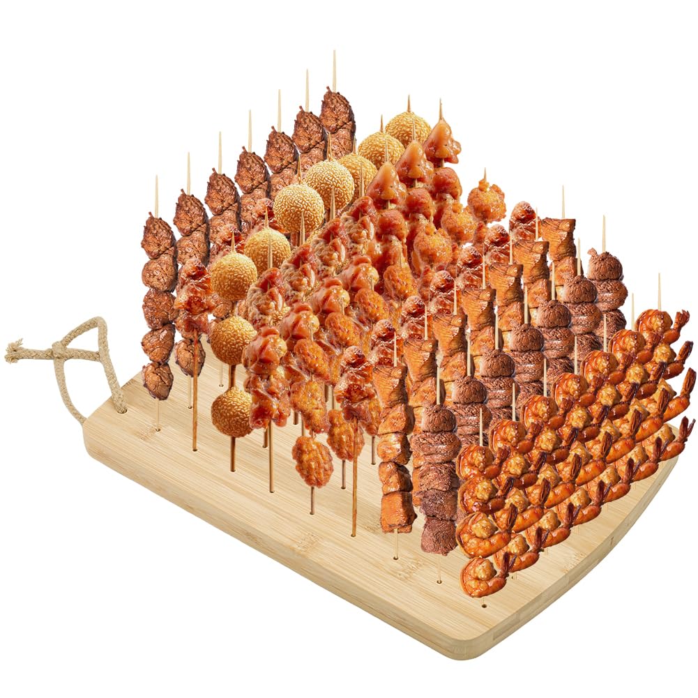 Support de brochettes de fruits en bambou idéal pour vos apéritifs de mariage