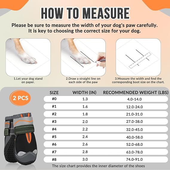 SlowTon Dog Boots for Injured Paws Waterproof, Non-Slip Paw Protector for Rainy Snowy Breathable for Hot Pavement, Puppy Shoes with Adjustable Reflective Strip Dual Washable for Small Medium Large Dog
