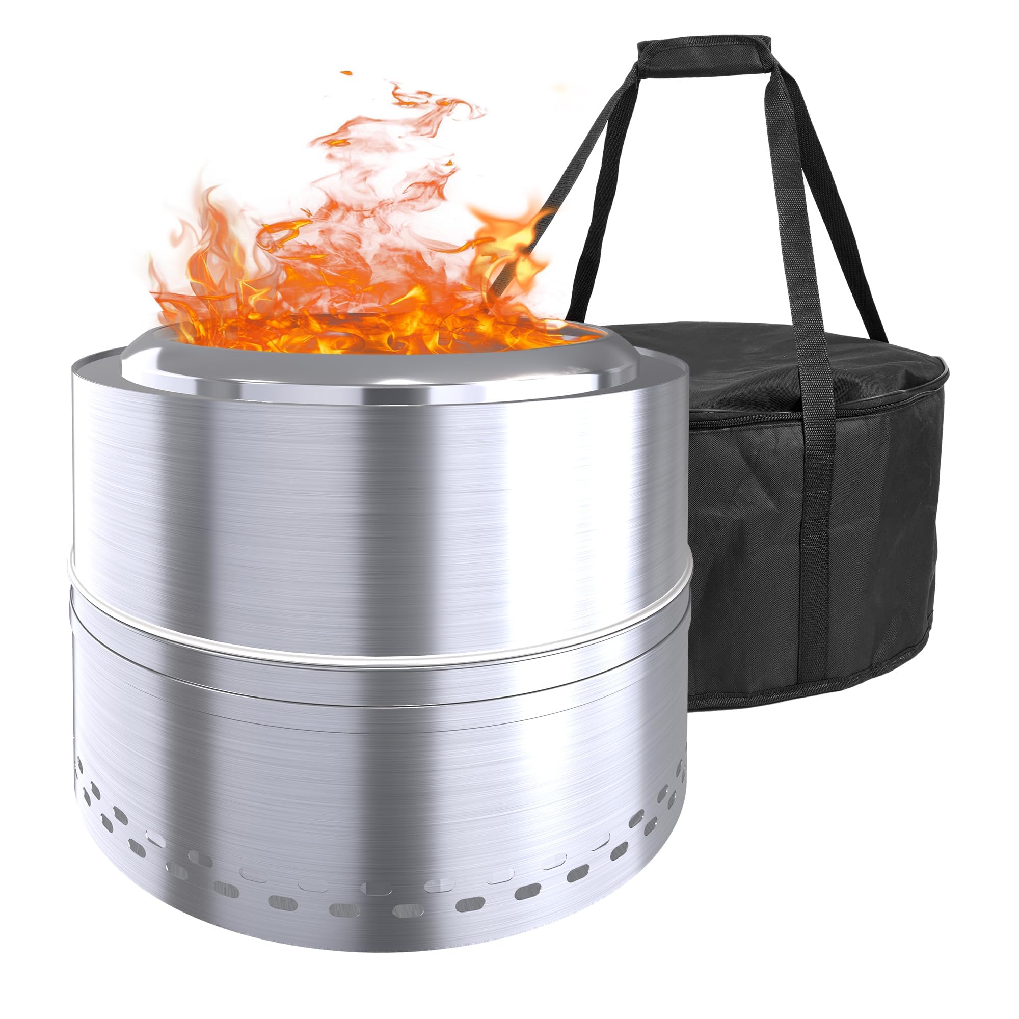 omadesign ✖️ PURIBASE 究極firewoodstand Amazon.com : Outdoor Smokeless Fire Pit, 304 Stainless Steel