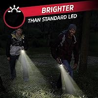 Vista 5 de Heavy Duty 2-Cell D Battery LED Big Flashlights, Zoomable Single Mode Aluminum Alloy Torch Flashlight, Rugged Metal Flashlight for Outdoor