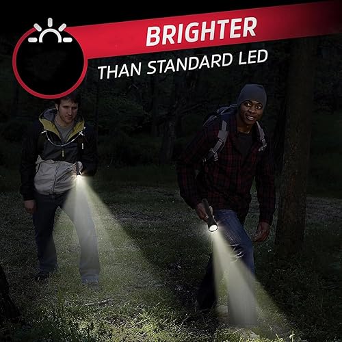 Miniatura 5 de Hilngav Paquete de 3 linternas LED grandes de batería de 2 celdas D resistentes, lúmenes altos, modo único, aluminio, linterna de metal resistente