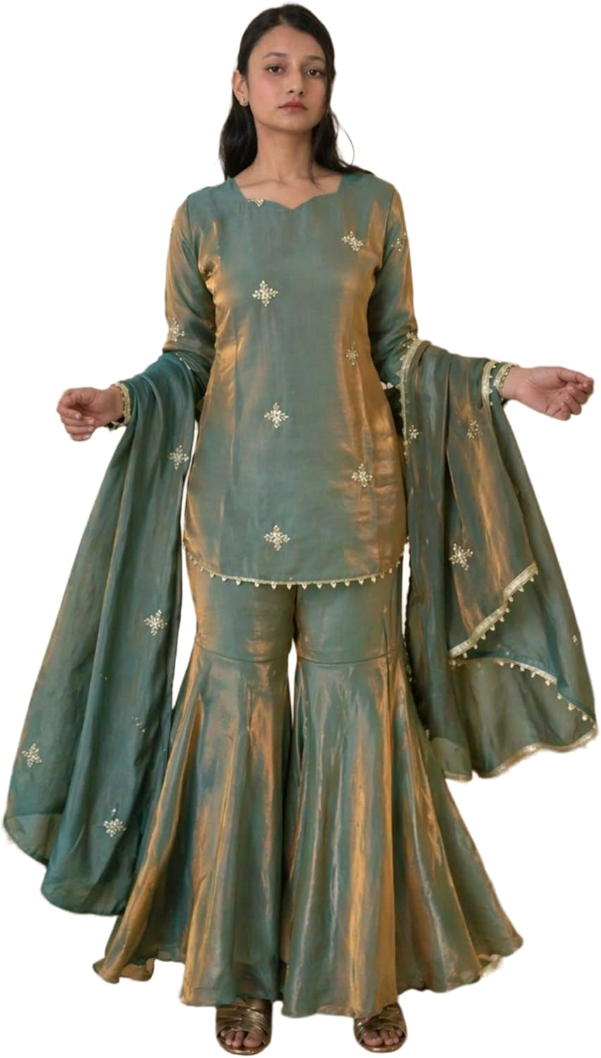 Indian Women Traditional Wear Fancy Beautiful Sharara Suit Set 21767