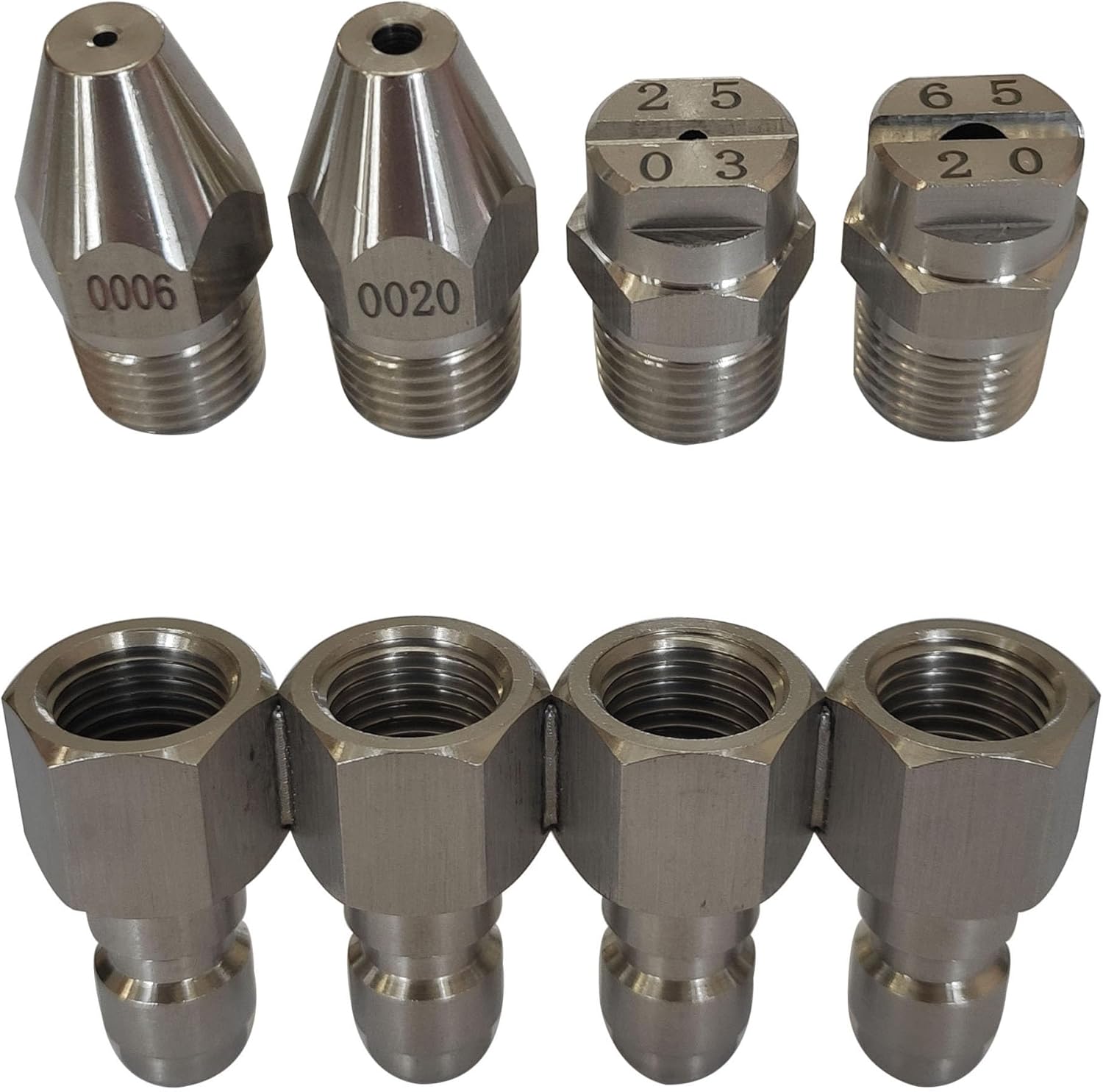 Jrod Pressure Washer Nozzle,2.6 GPM Washing Tip Holder,J Rod 4 Way Cleaning Nozzle 1/4" Quick Connect for Soft Wash System 0° 25° 65°