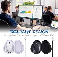 Vista 8 de LTGEM - Funda compatible con Logitech MX Master 3S / Master 2S / Master 3 / MX Master 4 mouse inalámbrico de rendimiento, negro (solo funda)
