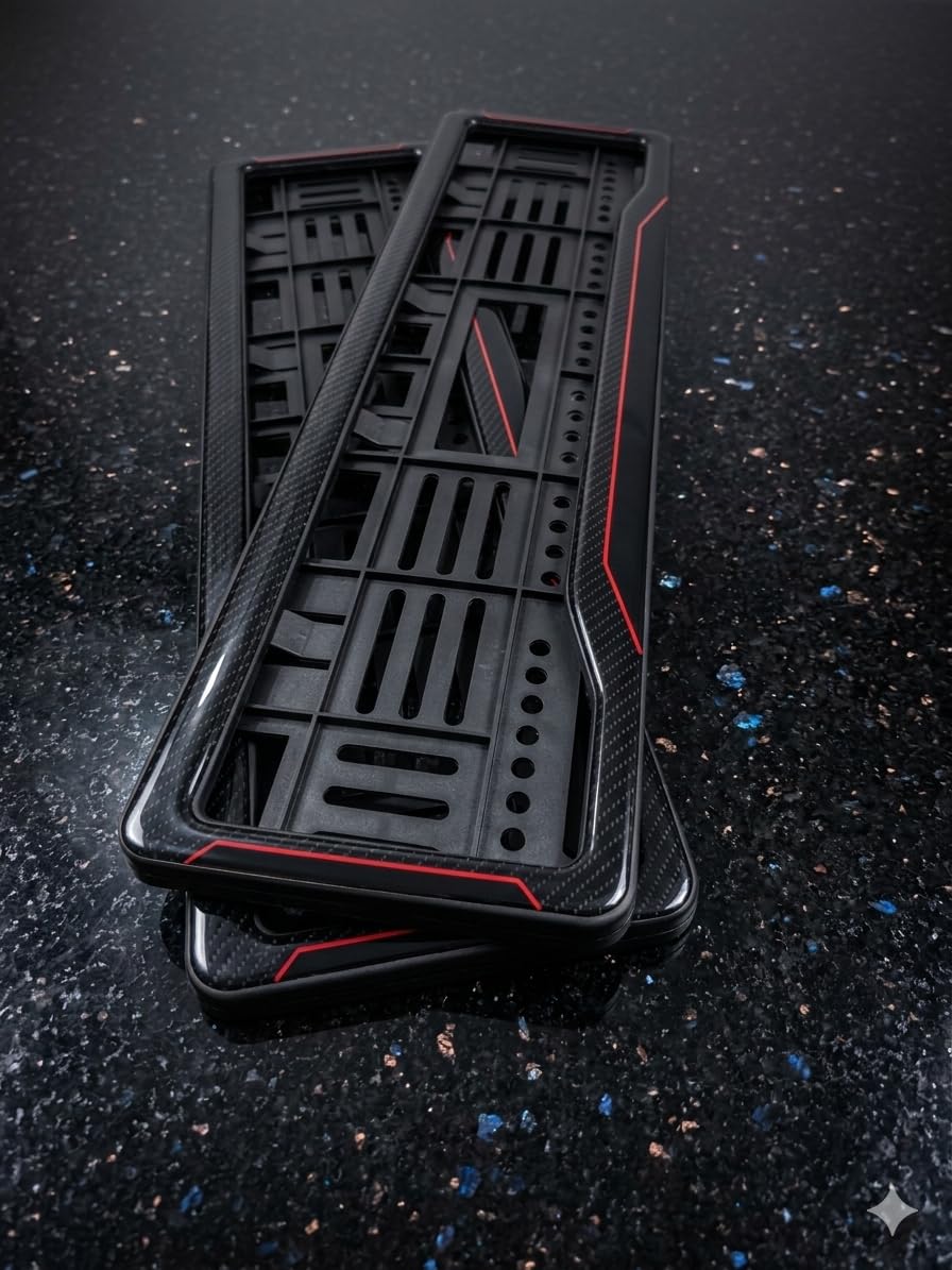 Car Gel Number Plate Frame Set of 2 | Plastic Number Plate Holder for Car Front and Rear Plate Frame-image-37