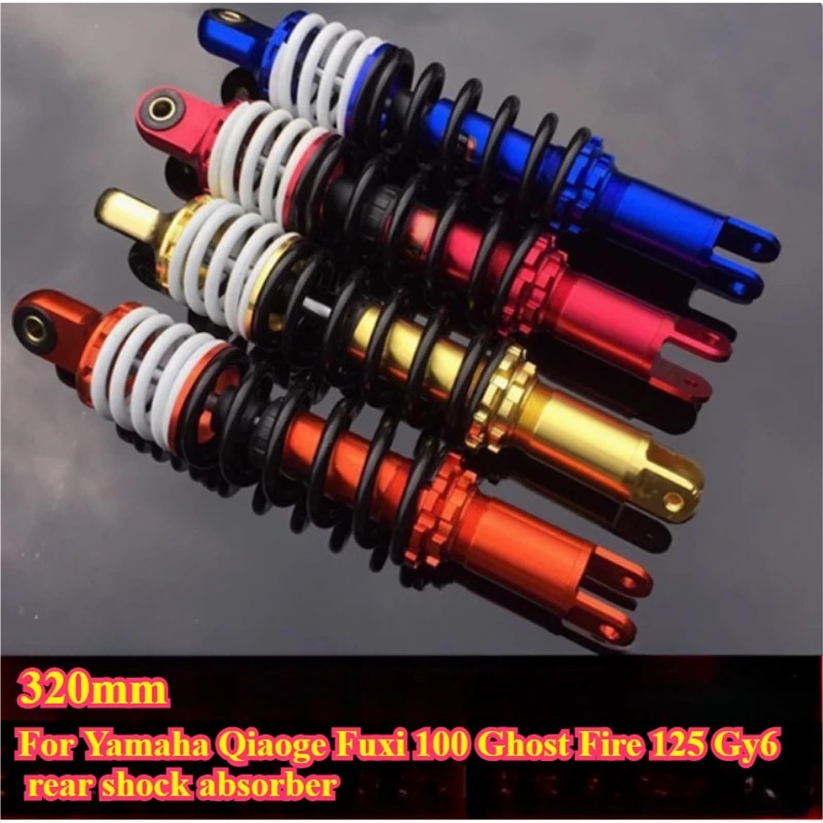 Motocykle amortyzatora Amortyzator hydrauliczny olejowy motocyklowy tylny amortyzator pasuje do Yamaha Qiaoge Fuxi 100 Ghost Fire 125 Gy6 amortyzator Air Suspension(280mm red pair)