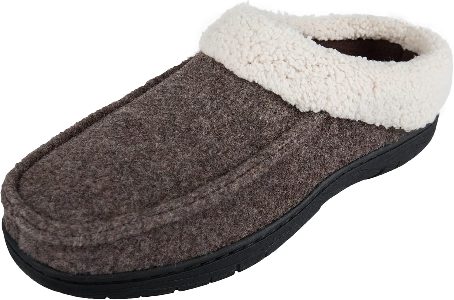 Hanes Men's Felt Clog Slipper Shoe - Memory Foam Indoor Outdoor Sole