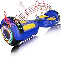 Vista 1 de SIMATE Hoverboard - Aeropatineta Bluetooth todo terreno con luces LED y control de aplicación, regalos para niños, adultos, niñas, niños, para todas