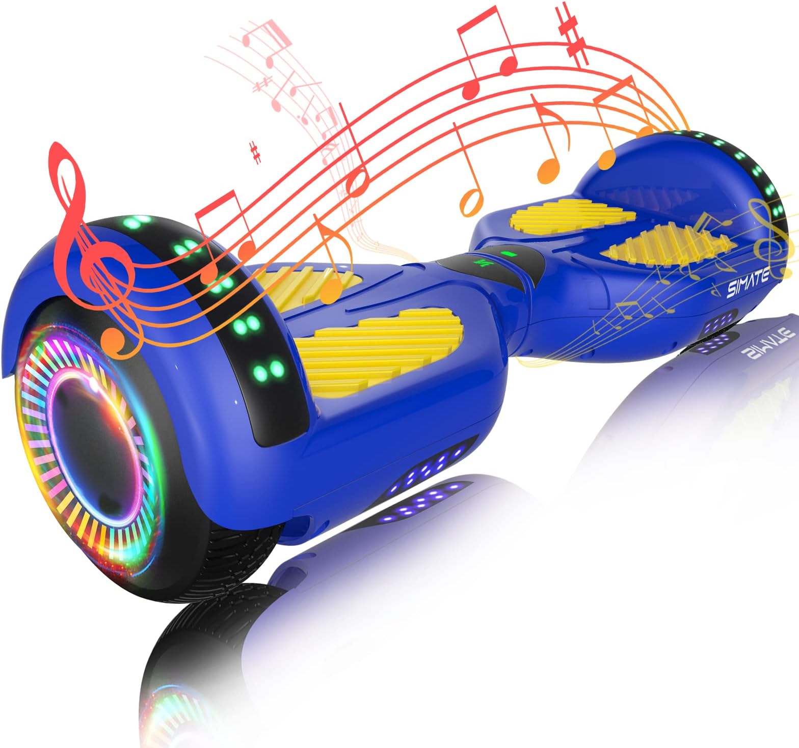Scooter - 6.5" Self Balancing Hoover Board with LED Light-Up Wheels, Bluetooth Speakers and APP, Dual 250W Motors, 8.5 mph Max Speed & 8.5 Miles Max Range