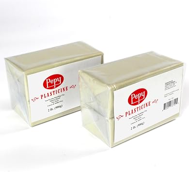 Pepy Reusable and Non-Drying Oil-Based Plasticine Modeling Clay, Cream, 4 Pounds, Sulfur-Free & Non-Toxic, Great for Kids, Beginners, and Artists, Perfect for Arts and Crafts Projects