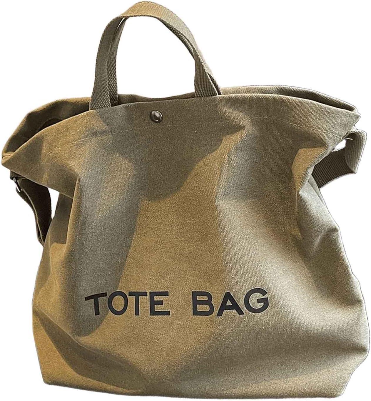 Canvas Retro Tote Bag - Large Capacity Commuter Handbag and Shoulder Bag