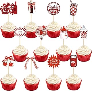 Novabright 48 Pcs She's Ready to Pop Cupcake Toppers Baby Shower Decorations She's About to Pop Party Decorations for Baby Shower Banquet Gender Reveal Newborn Party Supplies