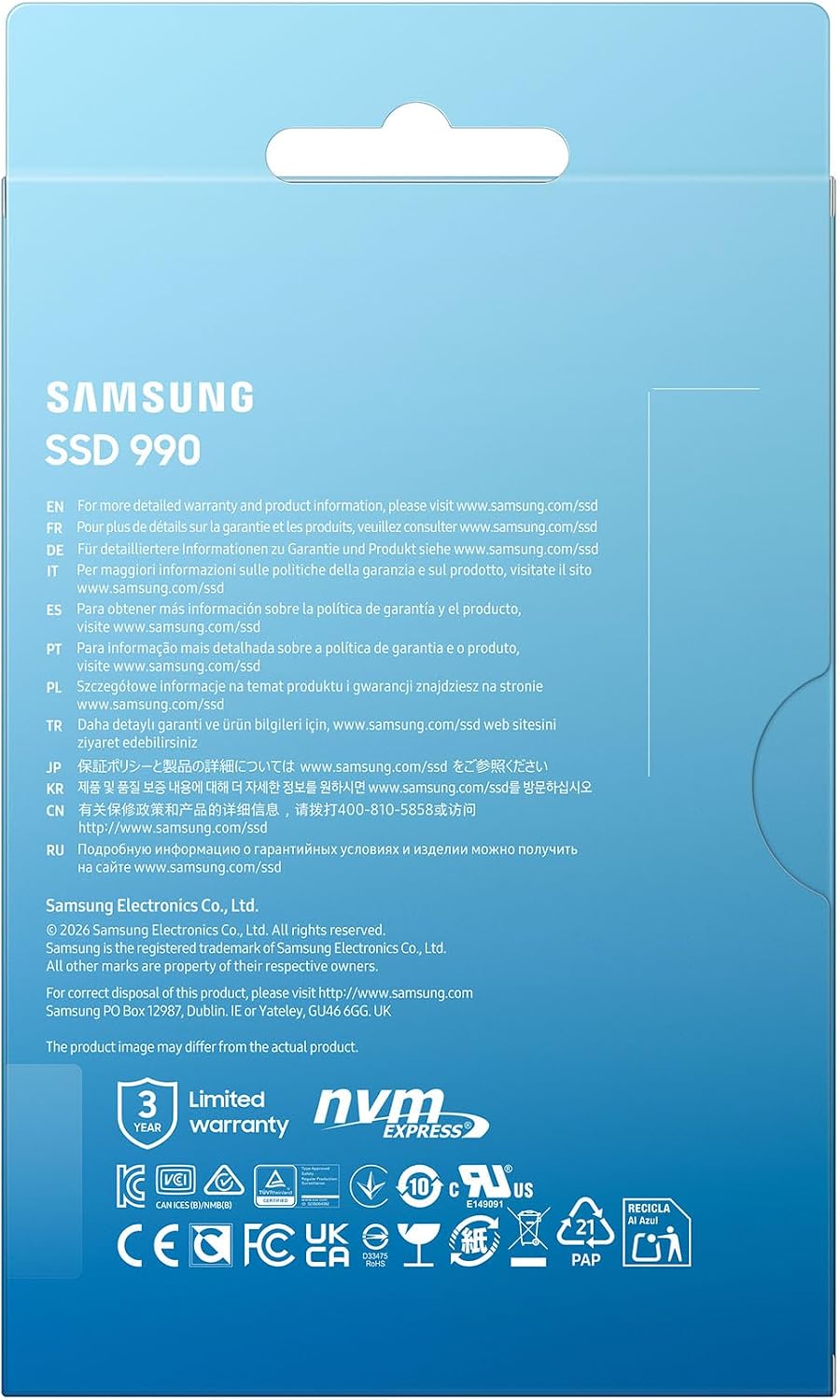 Samsung Internal SSD 990 1TB, Read/Write Speeds Up to 7,150/6,450 MB/s | NVMe Internal Solid State Hard Drive made for Game Collectors, DIY PC Builders, & Digital Archivists (MZ-V9V1T0B/AM