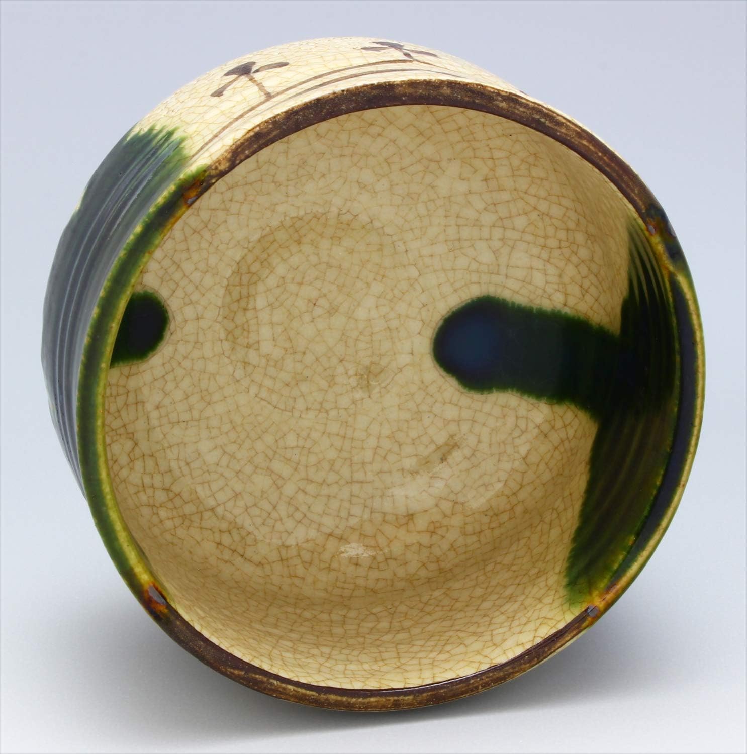 Utsuwa Luan Matcha Bowl, Oribe Shibu, 18.5 fl oz (520 ml), Setoyaki, Tomohiro Umimura Matcha Bowl