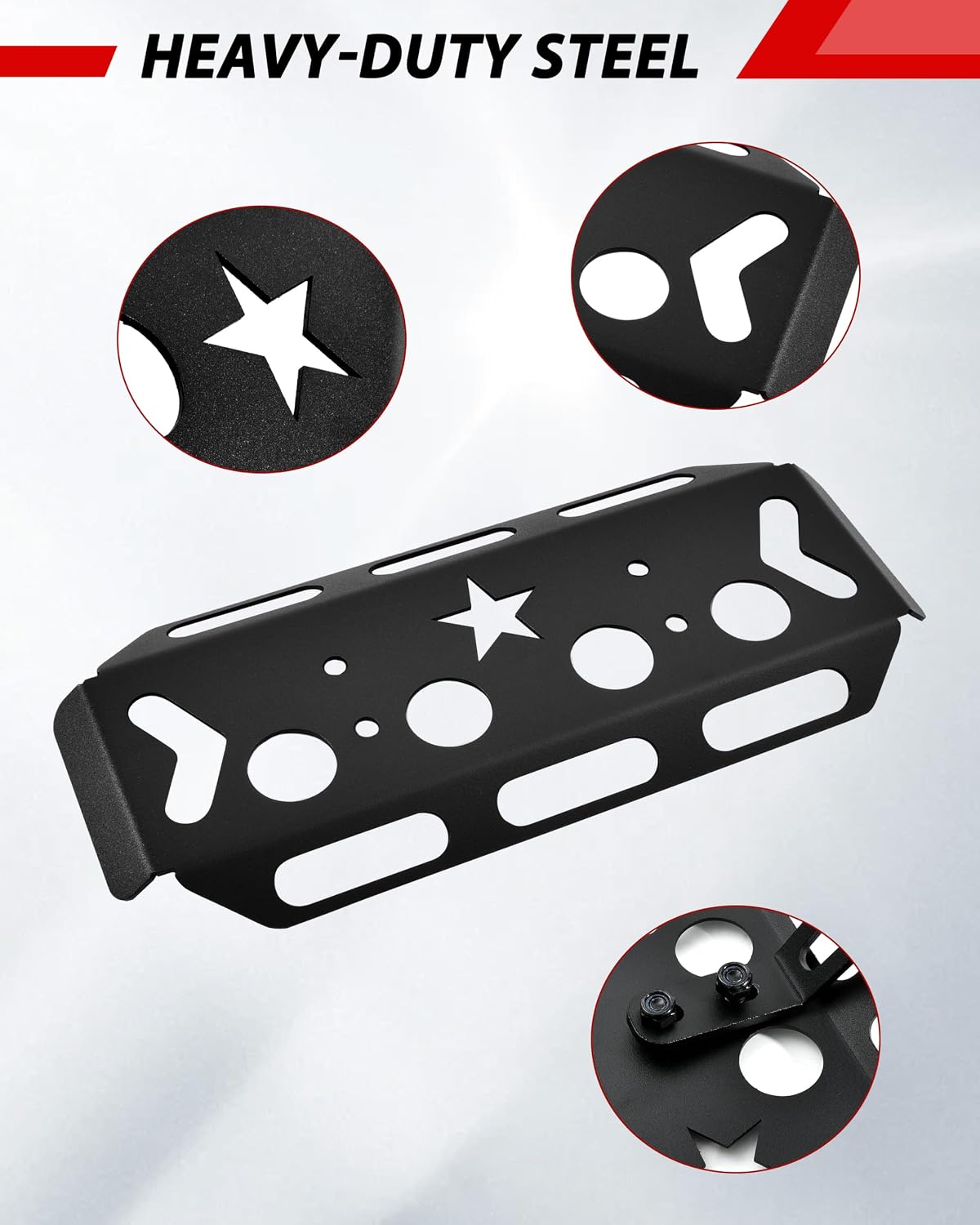 Rear Sprocket Guard for Yamaha Raptor 700, Black Steel Rear Bumper Bash Cover Rust Resistant Chain Protector Compatible with Yamaha Raptor 700 2006-2011, 2013+, 700R 2012, 2016+ Accessories