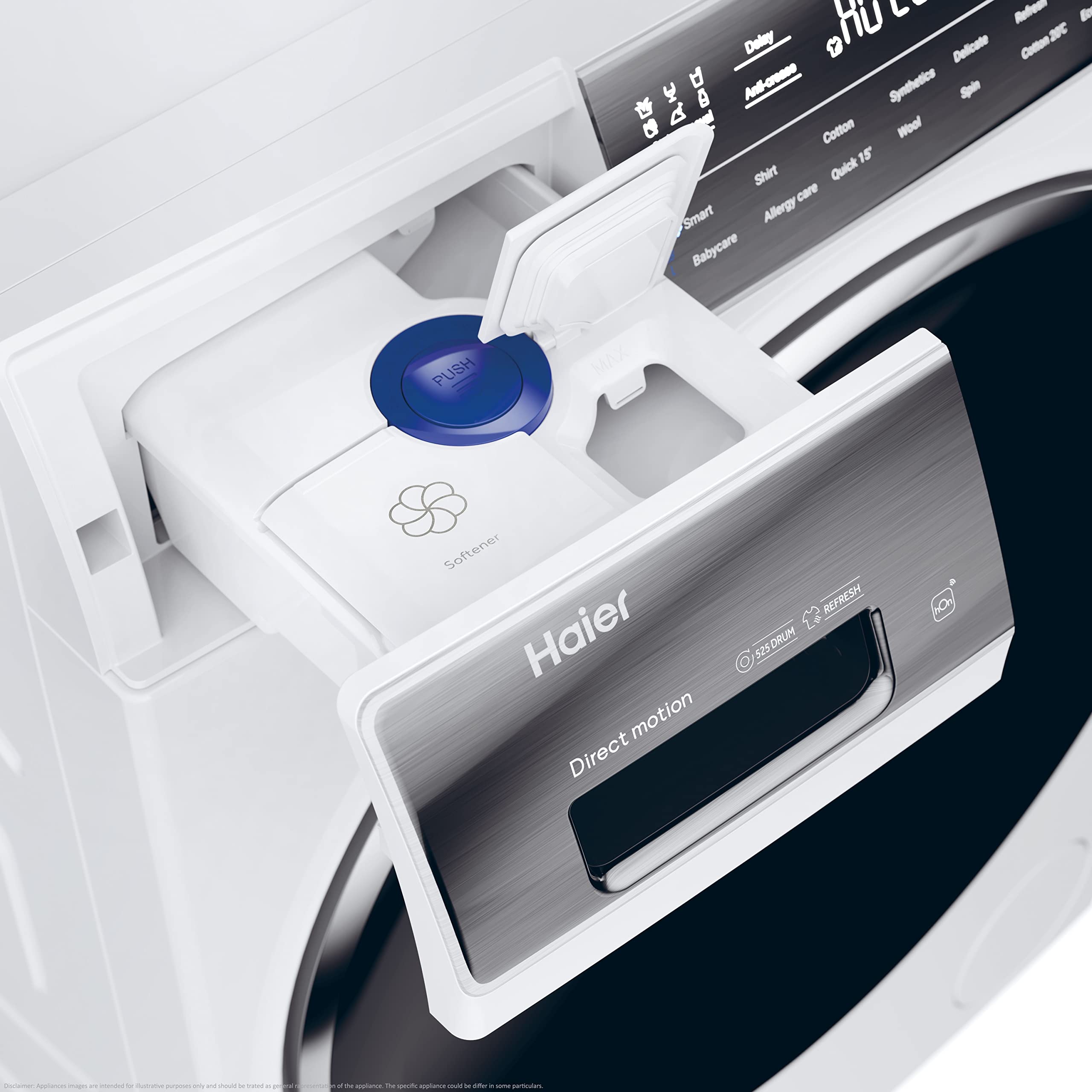 Haier Frontlader Waschmaschine 8kg I-PRO Serie 7 Plus HW80-BD14979EU1 | 20% effizienter als Klasse A, Smart Home - Wi-Fi & hOn App, Direct Motion Motor, AutoDose, Refresh-Programm & Fleckenoptionen