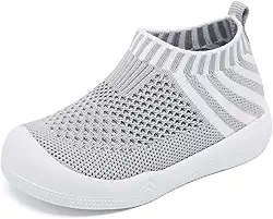 Sapatos e meias para bebês Engtoy Pantufas respiráveis antiderrapantes com sola de borracha macia, tênis para bebês meninos e meninas