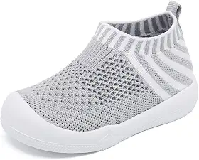 Sapatos e meias para bebês Engtoy Pantufas respiráveis antiderrapantes com sola de borracha macia, tênis para bebês meninos e meninas