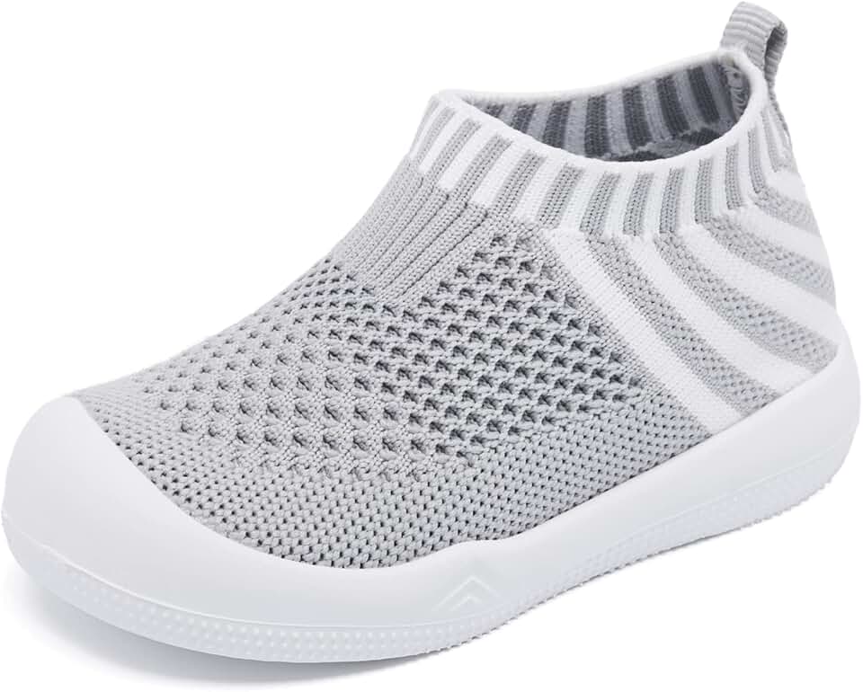 Sapatos e meias para bebês Engtoy Pantufas respiráveis antiderrapantes com sola de borracha macia, tênis para bebês meninos e meninas