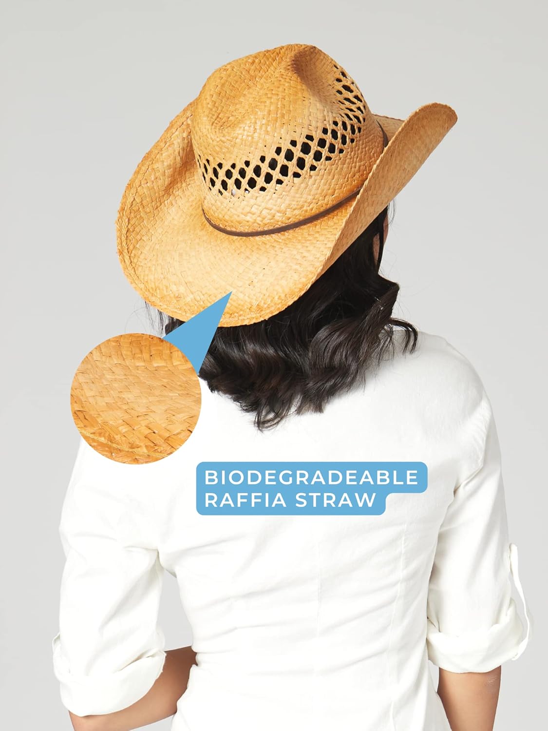San Diego Hat Company Women's Raffia Cowboy Hat
