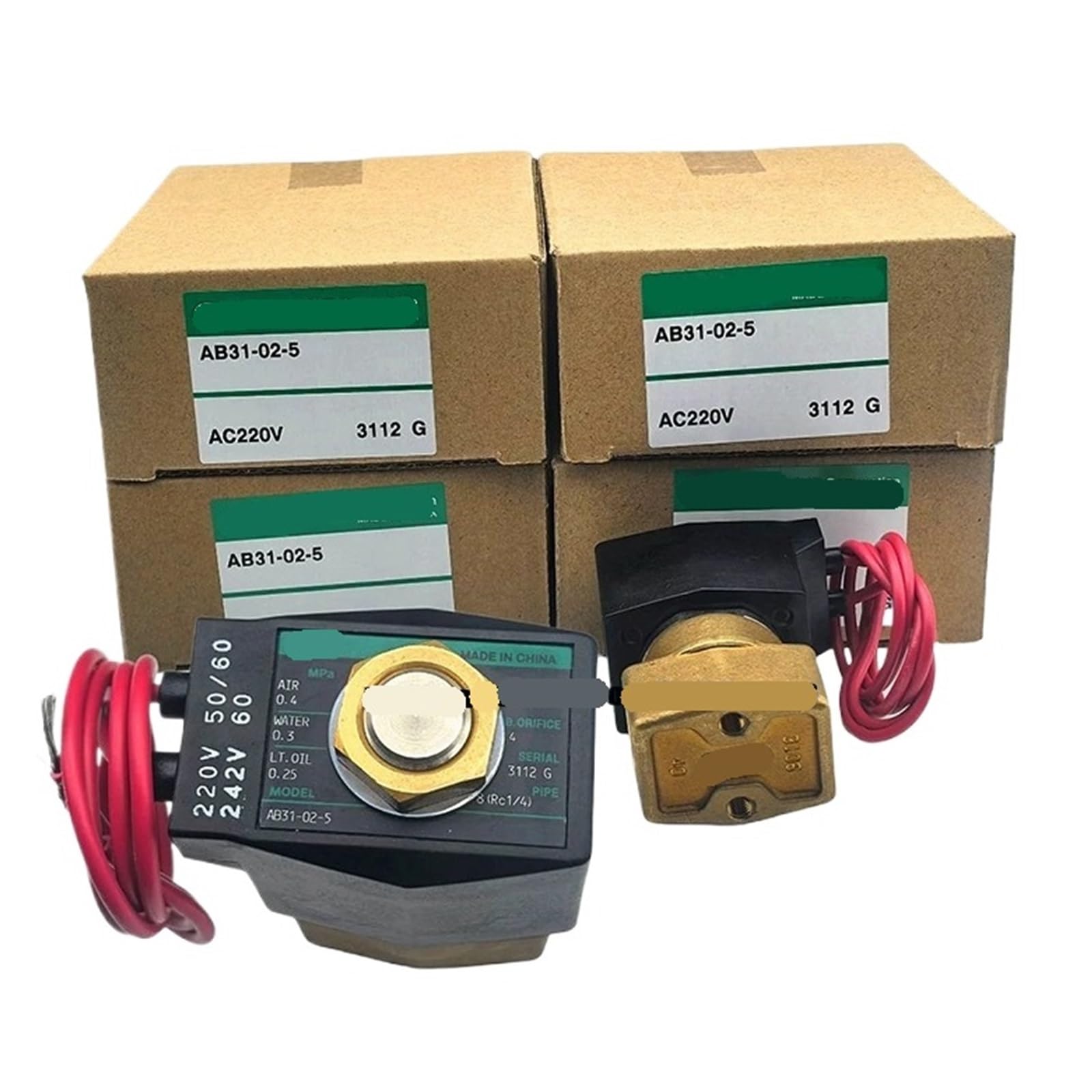 Électrovanne AB31-02-3-B-AC220V industrielle mono-pièce pour fluide régulé