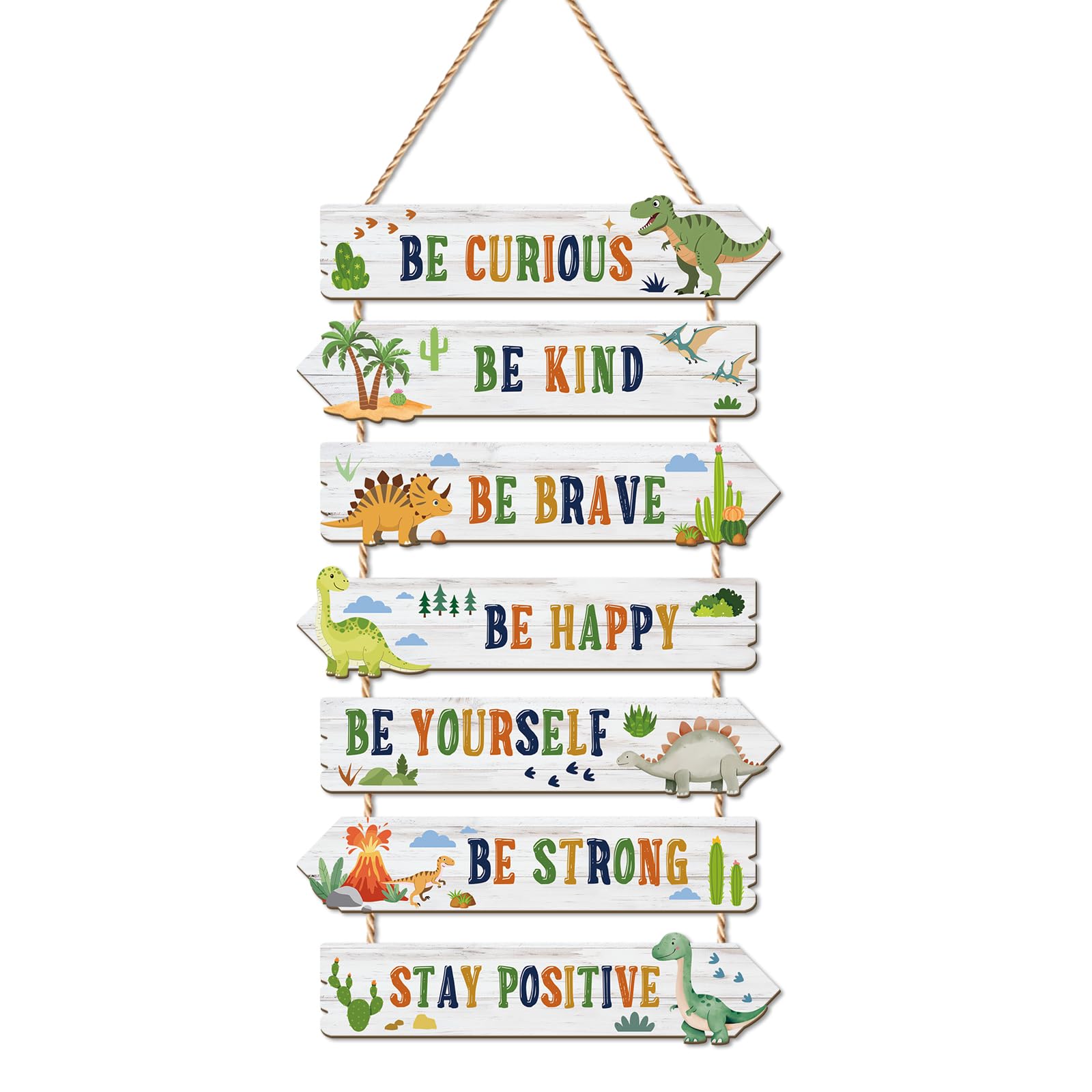 TOARTi Dinosaur Inspirational Quotes Wall Art Motivational Signs for Kids — image 1