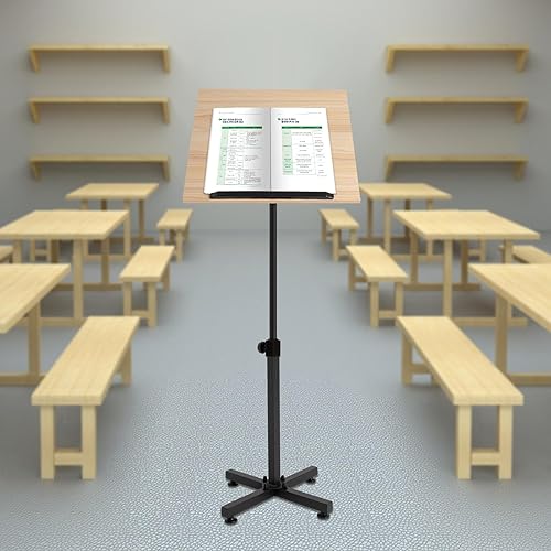 Miniatura 3 de Atril Podio Soporte Altura Ajustable Mesa Portátil Presentación Portátil de Pie para Aula, Oficina, Iglesia, Escritorio Inclinable, Estudios de