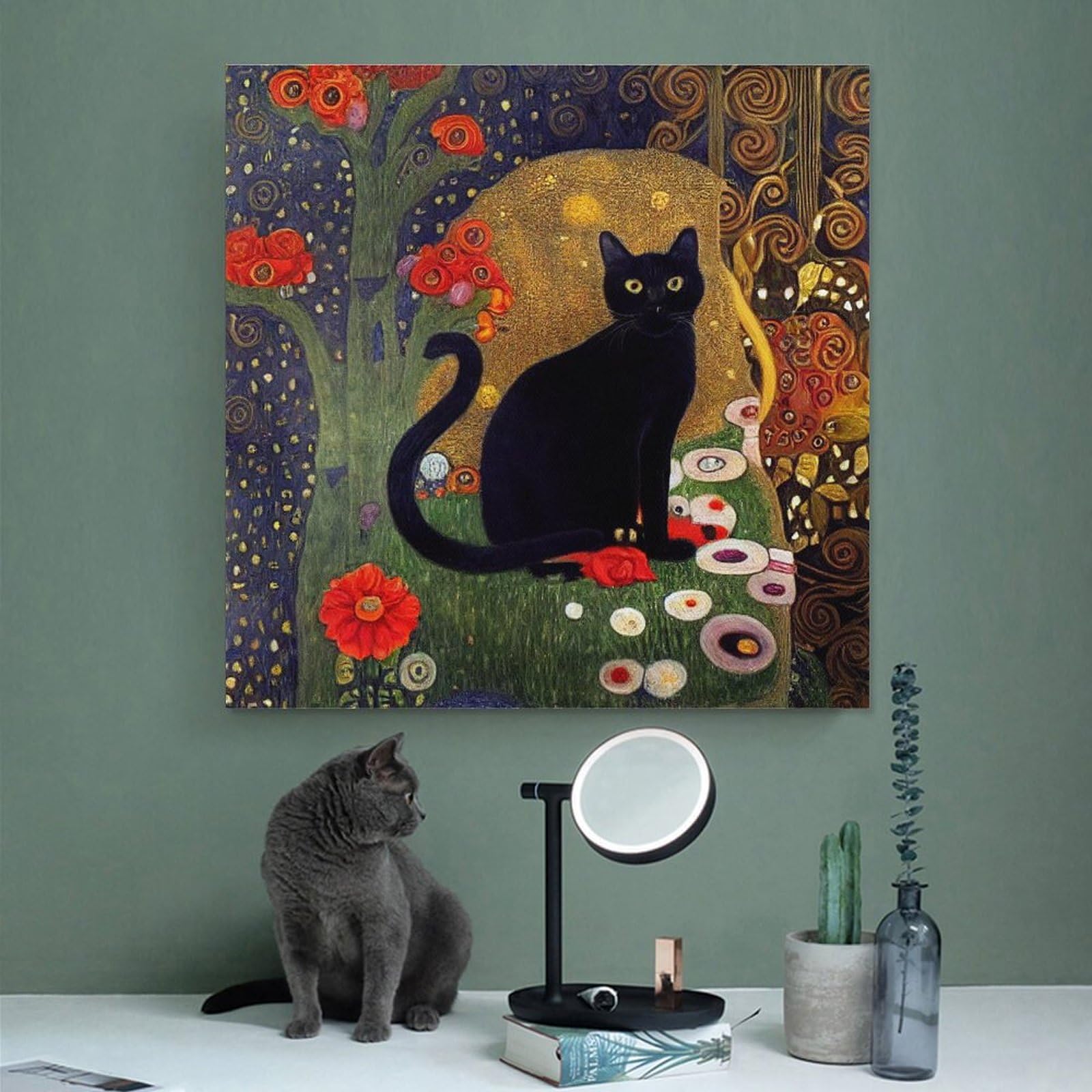 Amazon.co.jp: Gustav Klimt Black Cat グスタフ・クリムト 黒猫