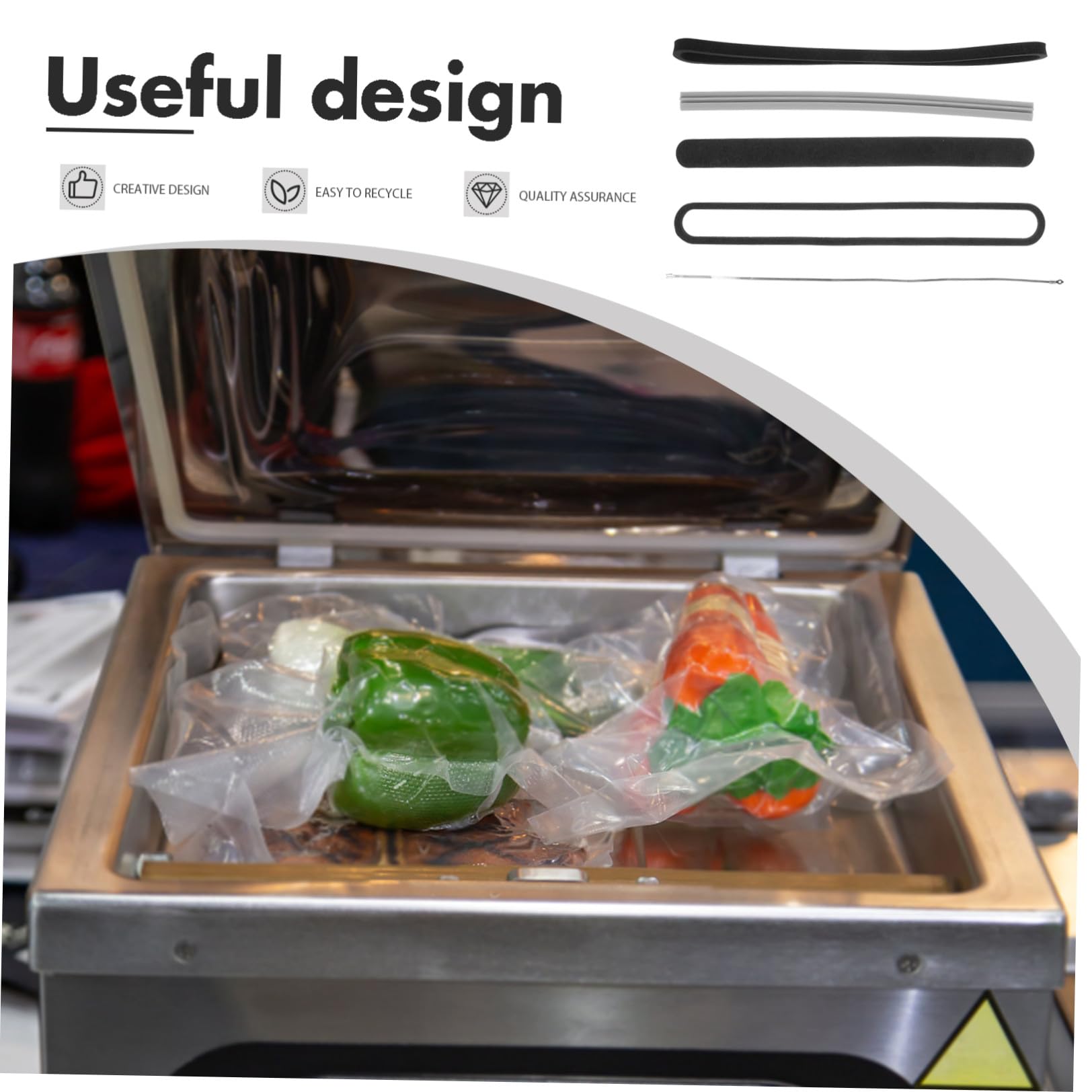 Ciieeo Fils Chauffants et Bandes pour Scellage sous Vide 31 X 31 X 31 CM, Kit d'Entretien pour Machine à Sceller, Adapté à L'Emballage Alimentaire Professionnel et Domestique