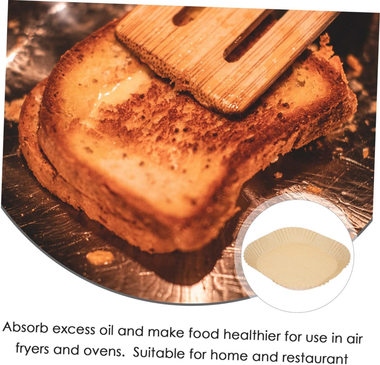BESPORTBLE 300pcs Air Fryer Paper Liners Non-stick Baking Parchment Paper Heat-resistant Square Liners 16cm for Oven Air Fryer Cooking and Baking Accessories