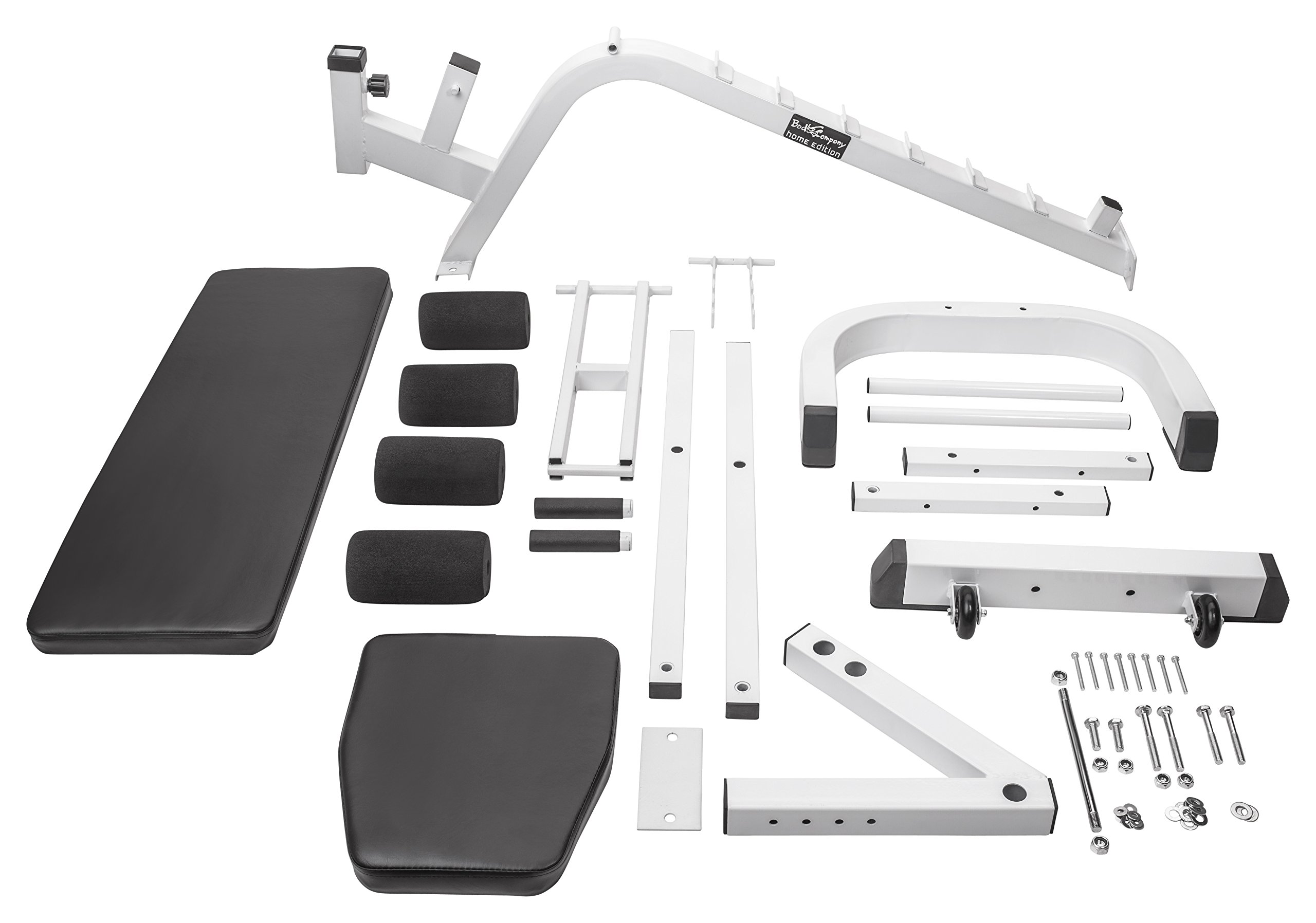 Bad Company Banc de musculation I Banc de musculation réglable sur plusieurs positions avec fixation des jambes en différentes couleurs I Charge maximale jusqu'à 300 kg I BCA-49 (blanc)