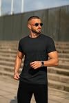 COOFANDY T Chemise manches courtes T-Shirt en col d'équipage classique Casual Summer Basic Tee Chemises pour homme