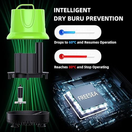 Miniatura 2 de FREESEA Bomba de agua sumergible de la fuente 160 GPH 12W Bomba de sumidero pequeña para estanque al aire libre Estatuaria Hidropónica Cascada