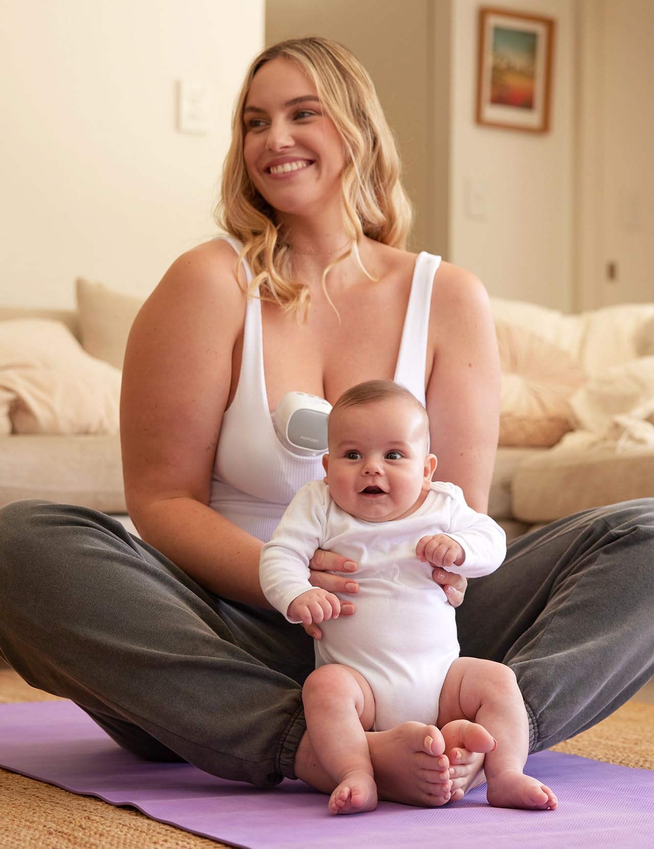 Momcozy S9 Pro Upgraded Wearable Breast Pump, Hands-Free Design with Extended Battery Life & LED Display, Double Electric Portable Pump with 2 Modes & 9 Levels, 24mm, 2-Pack, Gray