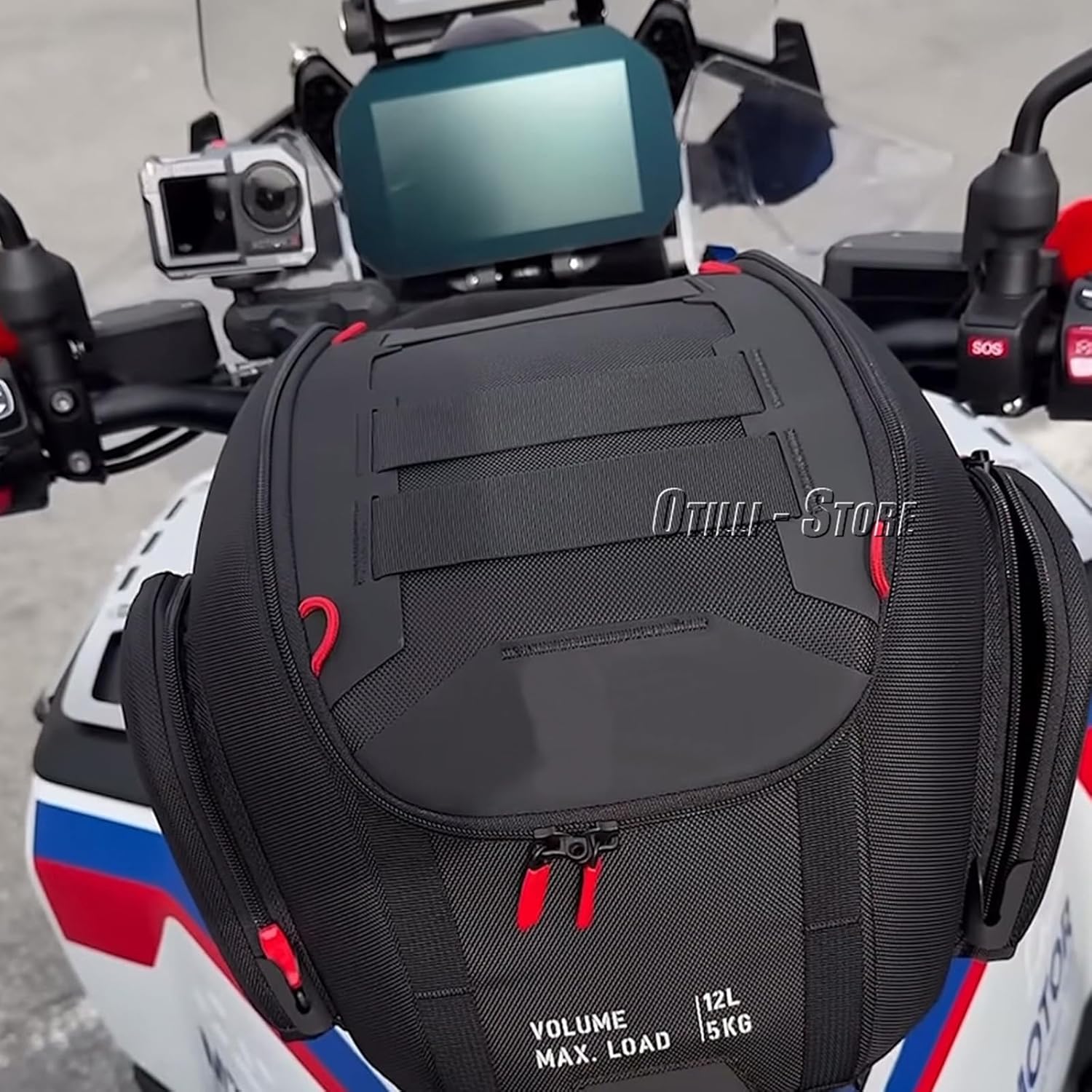 Fits for BMW R1300GS Adventure GS1300 R 1300 GS ADV 2024 2025 Motorcycle 12L Tank Bag Luggage Waterproof Backpack Quick Lock Tool Portable Kit Black