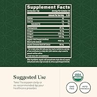 Vista 2 de Global Healing - Aceite de semilla negra orgánico prensado en frío, semillas de comino negro sin refinar, aceite de nigella sativa 100% puro