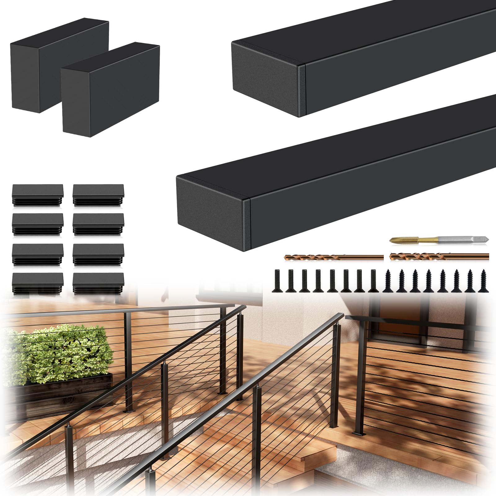 Zylorix 6'6" Stainless Steel Handrail - Durable & Stylish -15 Zylorix 6'6" Stainless Steel Handrail - Durable & Stylish -15