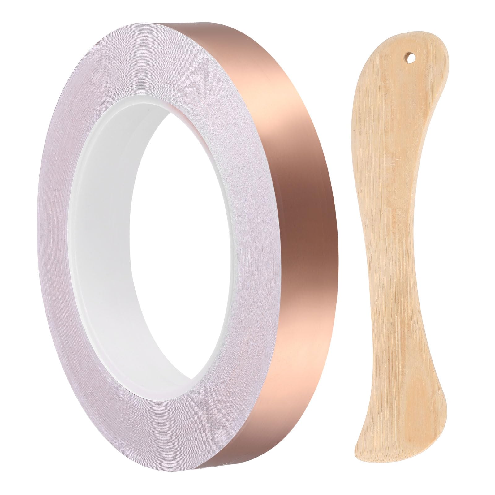 DEFANEX Copper Foil Tape (15mm x 30m) - Single Conductive Adhesive Tape with Correction Tool for Guitar EMI/RFI Shielding/Electrical Repairs/Crafts/Stained Glass/Paper Circuit