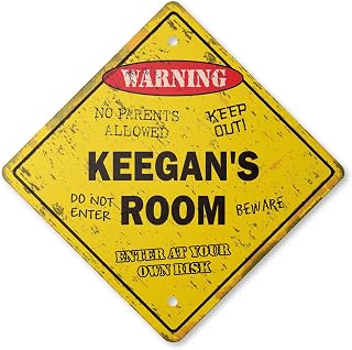 Keegan's Room Vintage Crossing Sign Xing Plastic Rustic kids bedroom children's